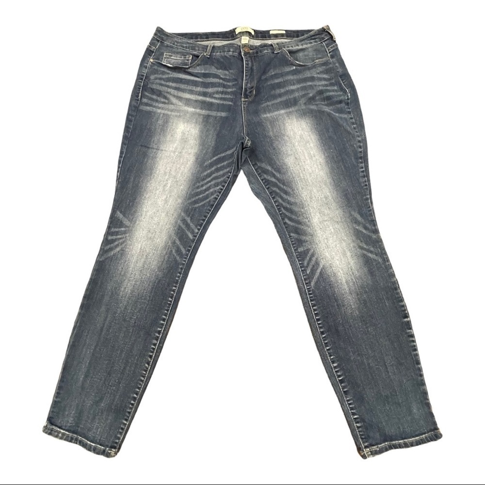 VINTAGE America blues boho skinny jeans medium wash distressed fall women’s 20